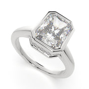 Xenia Radiant Cut Halo Pave Solitaire Engagement Ring Setting - Nivetta